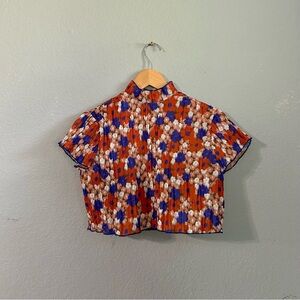Urban Outfitters Floral Plisse Top